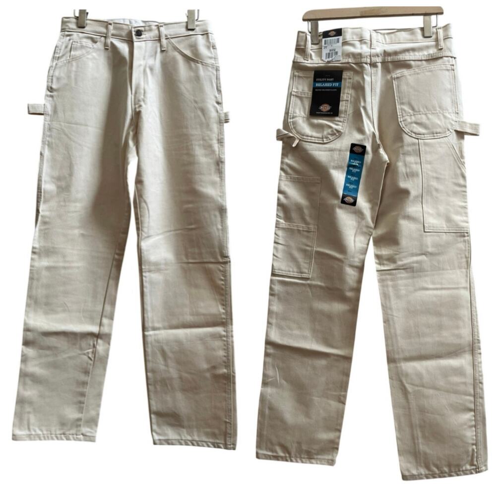 Dickies New Cotton Utility Painters Carpenter Relaxed Fit Pant Tag Size 30x32
